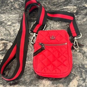 Oliver Thomas Red Quilted Travel Bag